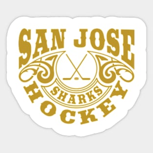 Vintage Retro San Jose Sharks Hockey Sticker